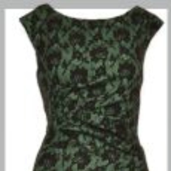 Tahari Arthur Levine Green Lace Dress - Picture 1 of 6